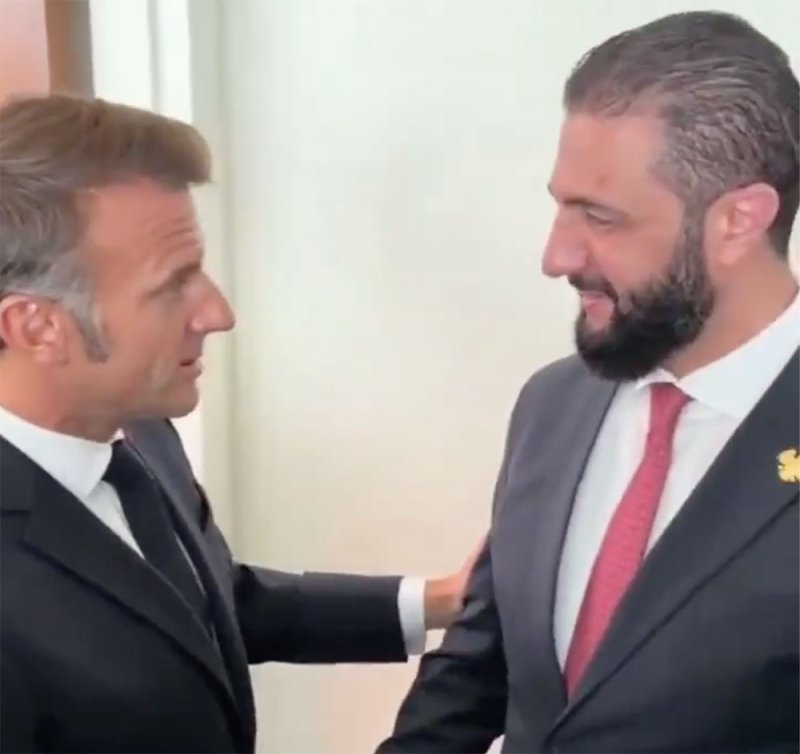 الرئيس السوري يلتقي ماكرون قبيل كلمته في الأمم المتحدة