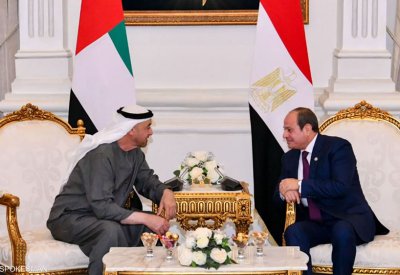 محمد بن زايد يصل القاهرة في زيارة أخوية