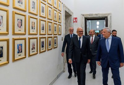 وزير الخارجية ووزير الصناعة والتجارة يلتقيان مع نائب رئيس الوزراء وزير الخارجية الإيطالي