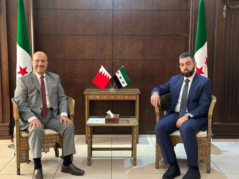 وزير الإدارة المحلية والبيئة السورية يستقبل سفير مملكة البحرين في دمشق