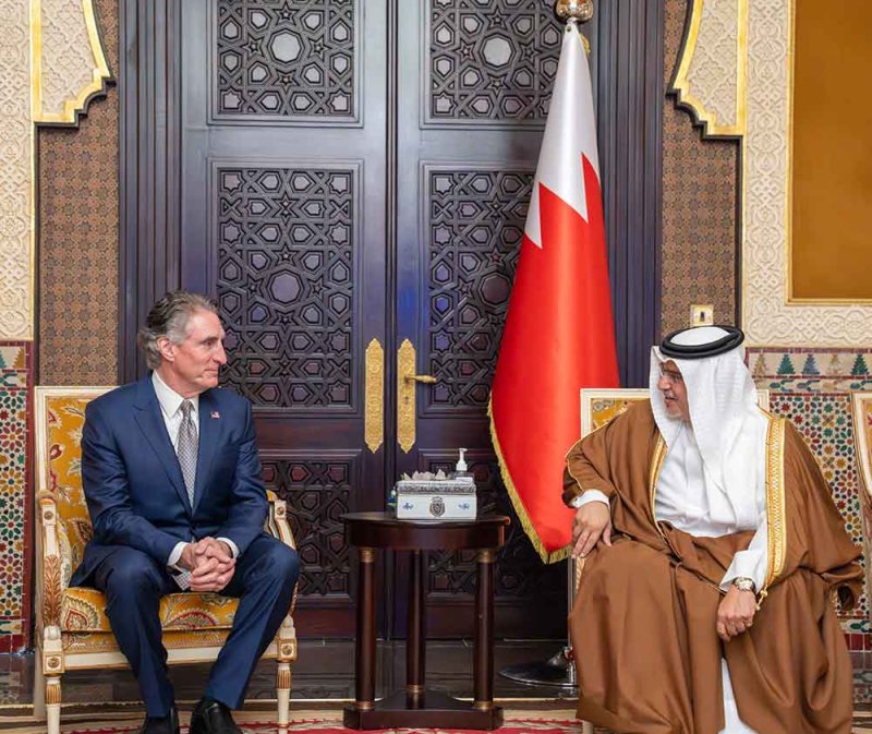 سمو ولي العهد نائب القائد الأعلى للقوات المسلحة رئيس الوزراء: العلاقات بين مملكة البحرين والولايات المتحدة الأمريكية تشهد تطورًا مستمرًا على كافة الأصعدة
