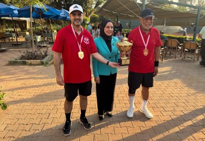 العُماني مجيد العصفور يتوّج بذهبية الزوجي في لقاءات التوأمة البحرينية المصرية للتنس