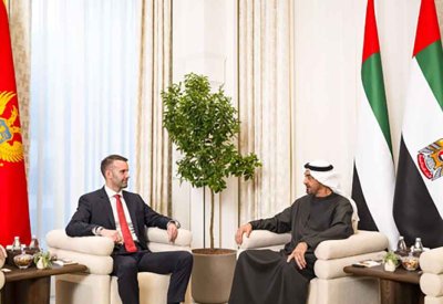 رئيس دولة الإمارات ورئيس وزراء مونتينغرو يبحثان تعزيز التعاون الاقتصادي والتنموي
