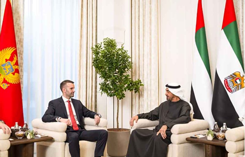 رئيس دولة الإمارات ورئيس وزراء مونتينغرو يبحثان تعزيز التعاون الاقتصادي والتنموي