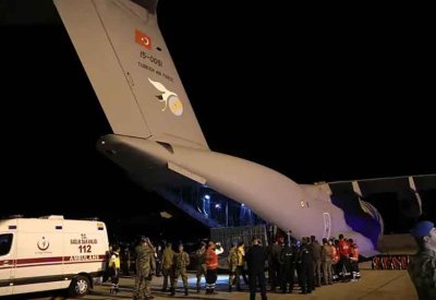تركيا: 20 عسكرياً كانوا على متن طائرة شحن سقطت في جورجيا