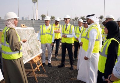بدء مشروع تطوير الخط الرئيسي الناقل لمياه الصرف الصحي على شارع الشيخ عيسى بن سلمان