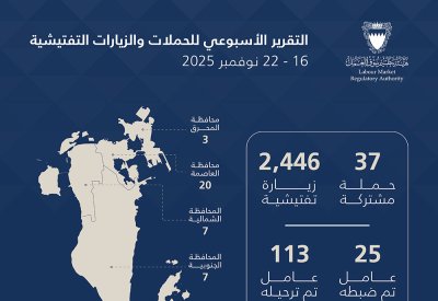 هيئة تنظيم سوق العمل: ترحيل 113 عاملاً مخالفًا خلال أسبوع