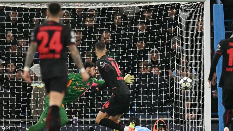 باير ليفركوزن يلحق أول هزيمة بمانشستر سيتي في دوري الأبطال