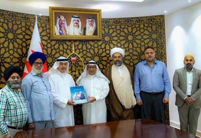 رئيس الأوقاف الجعفرية يستقبل رئيس جمعية البحرين لتسامح وتعايش الأديان