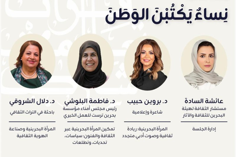 هيئة البحرين للثقافة والآثار تنظم جلسة ثقافية بعنوان "نساء يكتبن الوطن" في مركز الفنون