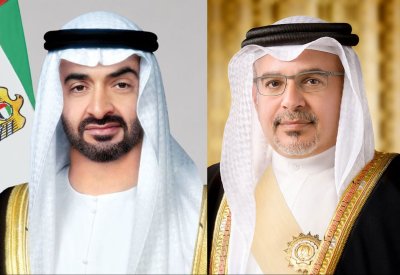 سمو ولي العهد رئيس مجلس الوزراء يهنئ سمو رئيس دولة الإمارات العربية المتحدة بذكرى اليوم الوطني