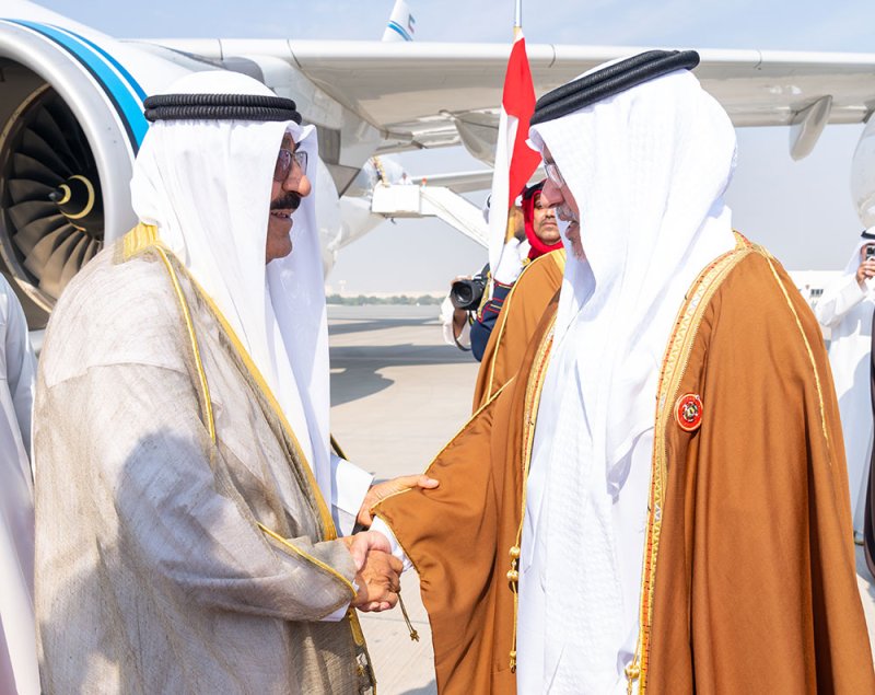 بالصور: سمو أمير دولة الكويت يصل إلى مملكة البحرين للمشاركة في أعمال الدورة السادسة والأربعين للمجلس الأعلى لمجلس التعاون لدول الخليج العربية