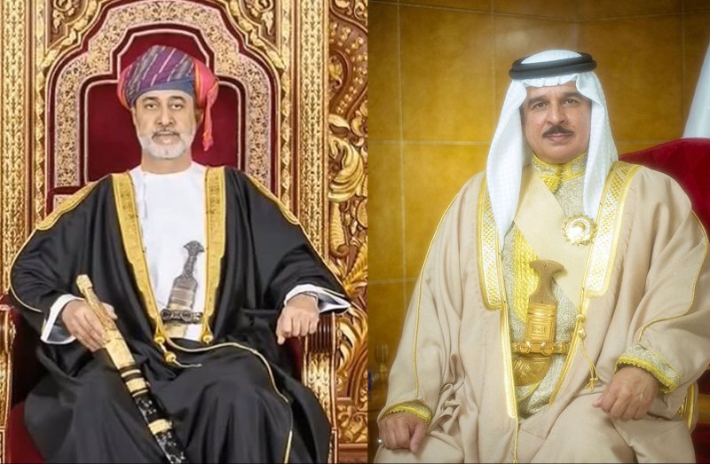 جلالة الملك المعظم يتلقى برقية شكر جوابية من سلطان عمان