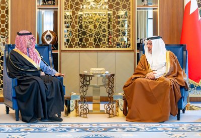 سمو ولي العهد رئيس مجلس الوزراء يلتقي رئيس مجلس إدارة مجموعة الاتصالات السعودية "إس تي سي"