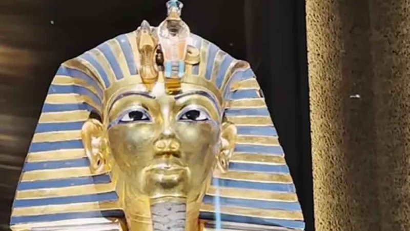 سائحة أسترالية تبكي أمام قناع توت عنخ آمون بعد سنوات من دراسته دون رؤيته