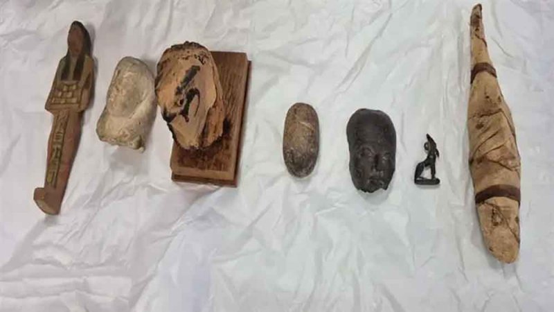 منها رأس صقر وسمكة محنطة.. مصر تسترد 7 قطع أثرية من واشنطن