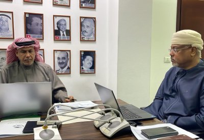 النائب أحمد قراطة يبحث مع ممثلي ليبيا وموريتانيا واليمن سبل دعم الموارد المالية للاتحاد البرلماني العربي