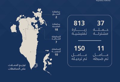 هيئة تنظيم سوق العمل: 850 حملة وزيارة تفتيشية.. وترحيل 150 مخالفًا خلال أسبوع