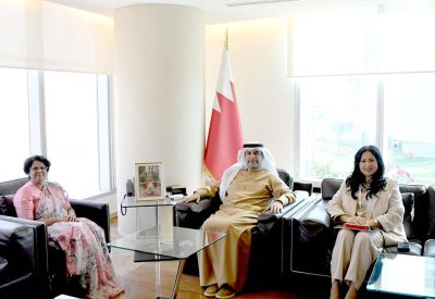 وزير النفط والبيئة يستقبل سفيرة جمهورية سريلانكا لدى مملكة البحرين