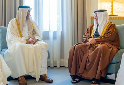 سمو ولي العهد رئيس مجلس الوزراء يستقبل سفير دولة قطر لدى مملكة البحرين بمناسبة تعيينه سفيرًا لبلاده لدى المملكة