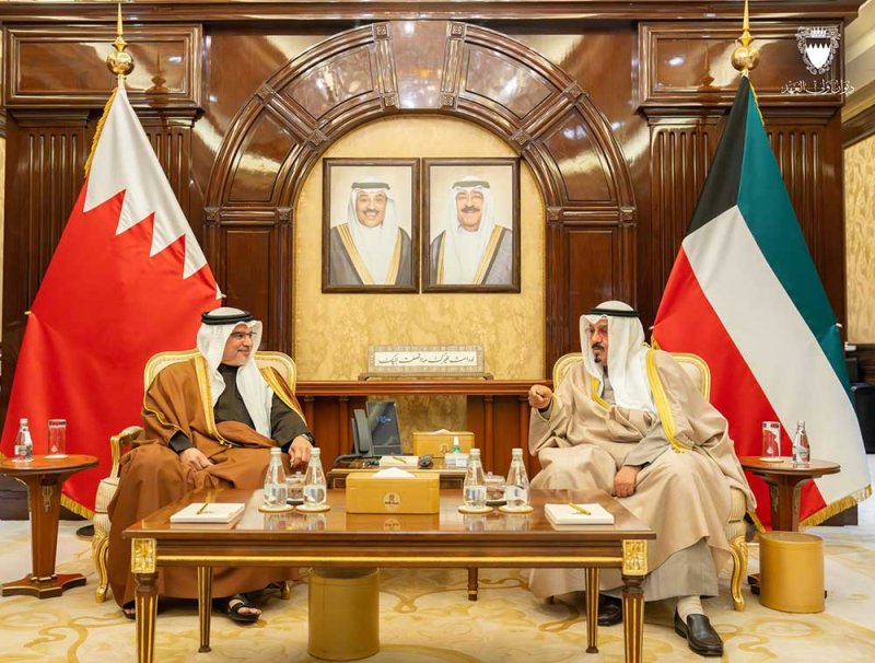 سمو ولي العهد رئيس الوزراء: العلاقات التاريخية والأواصر الأخوية الراسخة التي تجمع البحرين والكويت تقوم على أسس متينة