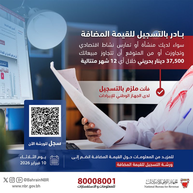 أكثر من 27 ألف منشأة سجلت للقيمة المضافة حتى نهاية عام 2025