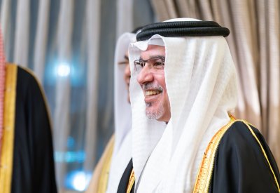 نائب جلالة الملك ولي العهد يزور مجلس المرحوم علي بن يوسف فخرو