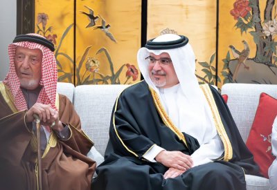 نائب جلالة الملك ولي العهد يزور مجلس المرحوم يوسف خليل المؤيد
