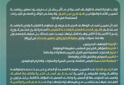 “السنية” ترد على قراطة: معايير لاختيار أصحاب الوظائف الدينية أبرزها البحرنة