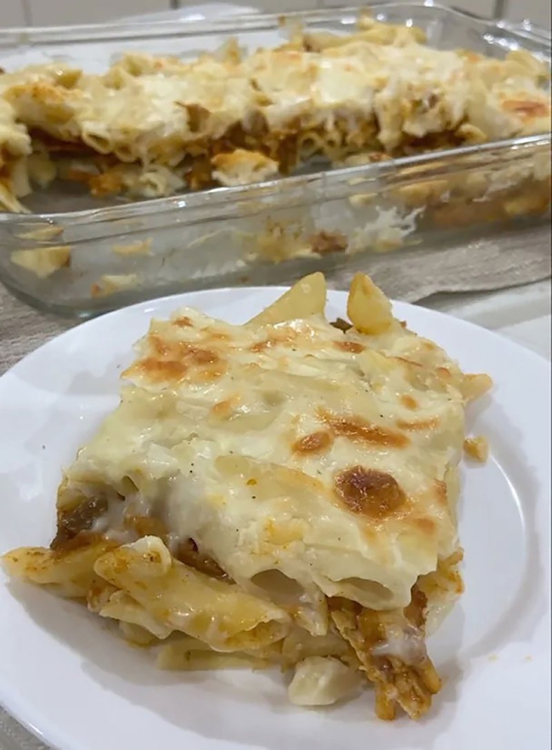 معكرونة بشاميل بالدجاج