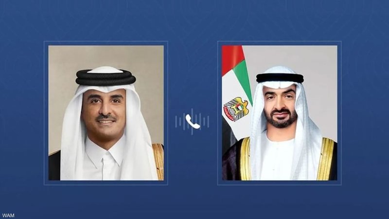 رئيس دولة الإمارات وأمير قطر يبحثان المستجدات في المنطقة
