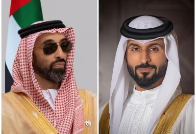 سمو الشيخ ناصر بن حمد آل خليفة وسمو الشيخ طحنون بن زايد آل نهيان يجريان اتصالًا هاتفيًا