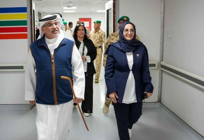 سمو ولي العهد رئيس الوزراء يطمئن على المصابين في مجمع السلمانية الطبي جراء الاعتداءات الإيرانية الآثمة