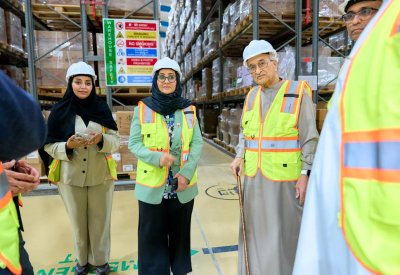 رئيس المجلس الأعلى للصحة ووزيرة الصحة يتفقدان المخازن المركزية للأدوية والمستلزمات الطبية "شفاء للتموين الطبي الوطني"