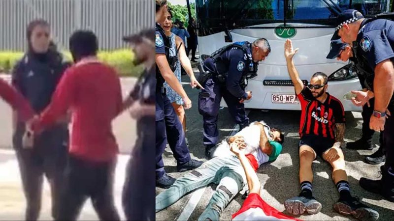 مشاهد فوضوية.. سحب لاعبة ومروحية تراقب مغادرة منتخب السيدات إلى إيران