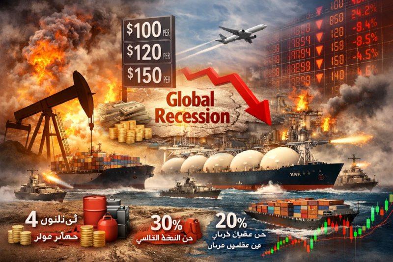 الخسائر الاقتصادية للحرب الإقليمية الجارية قد تتجاوز 4 تريليونات دولار