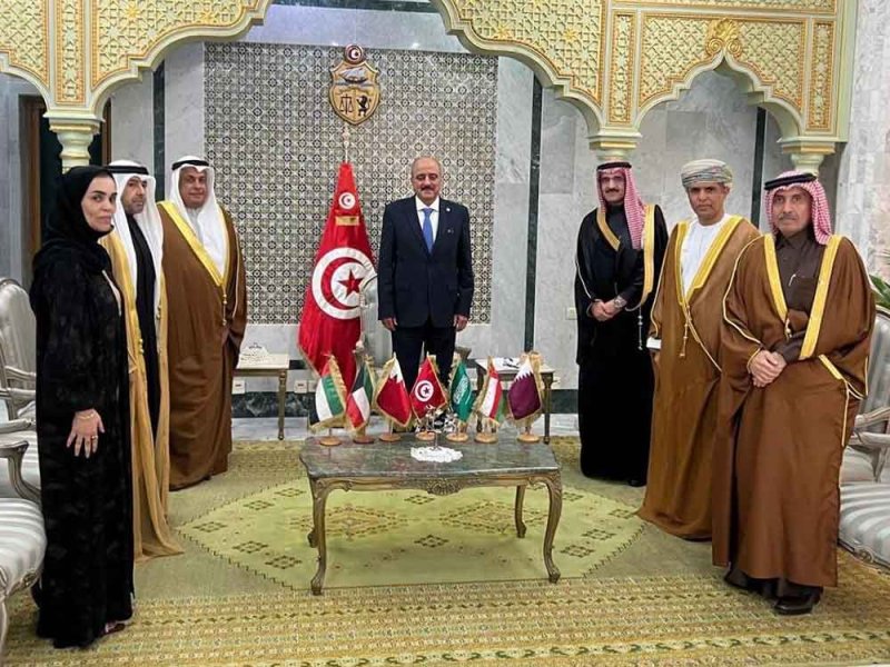 وزير الشؤون الخارجية والهجرة والتونسيين بالخارج يستقبل سفراء دول مجلس التعاون في تونس