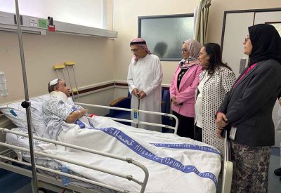 رئيس المجلس الأعلى للصحة يزور مجمع السلمانية الطبي للاطمئنان على المصابين جراء الاعتداءات الإيرانية الآثمة