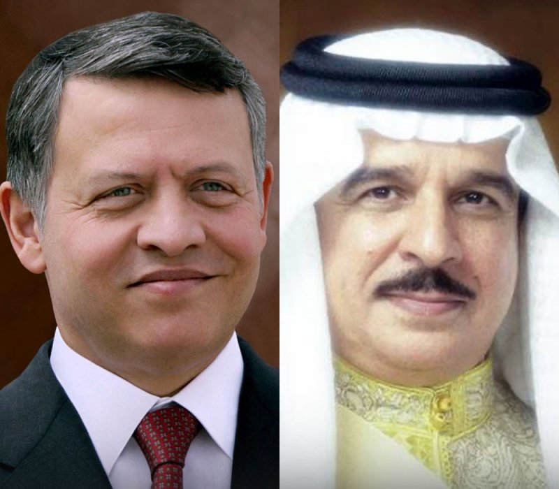 الملك المعظم يتبادل التهاني مع جلالة العاهل الأردني بمناسبة حلول عيد الفطر المبارك