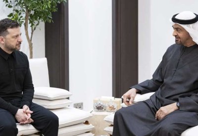 الشيخ محمد بن زايد وزيلينسكي يبحثان التطورات في المنطقة