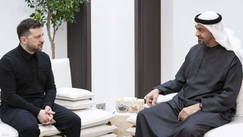 الشيخ محمد بن زايد وزيلينسكي يبحثان التطورات في المنطقة
