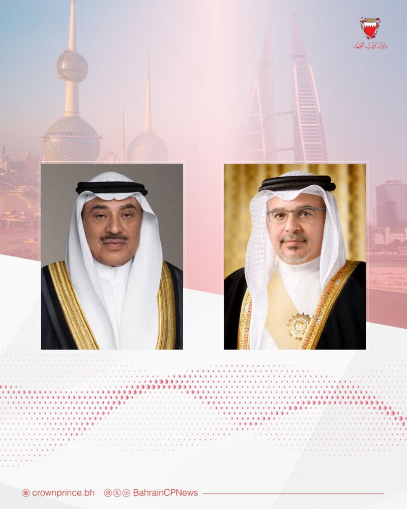 سمو ولي العهد رئيس مجلس الوزراء يجري اتصالاً هاتفيًا بأخيه ولي عهد دولة الكويت الشقيقة