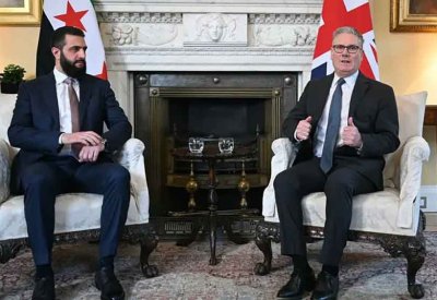 ستارمر يبحث مع الشرع حرب الشرق الأوسط وتهريب البشر