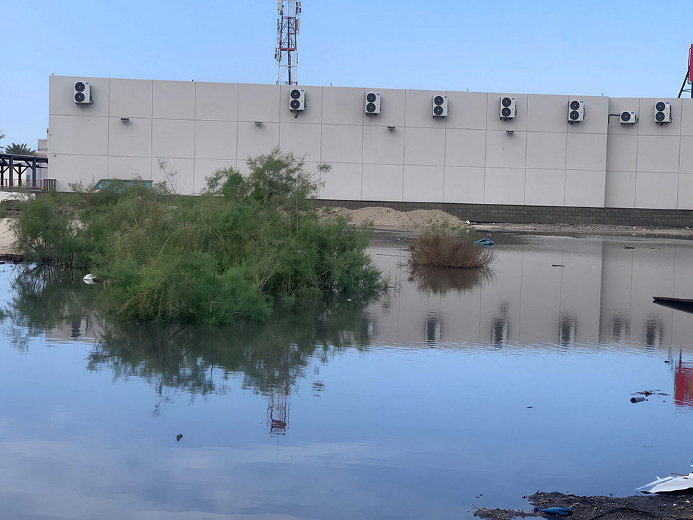 بحيرات تشكلت في بعض المناطق بسبب غزارة المطر