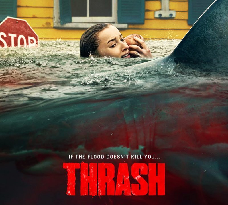 “Thrash”.. إعصار مدمر وأسماك قرش تغزو مدينة غارقة على نتفلكس