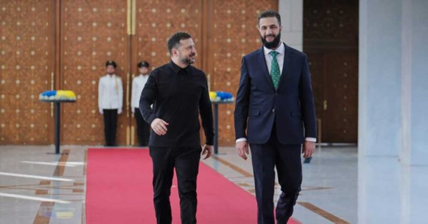 مصدر: الشرع وزيلينسكي بحثا إنشاء مركز حبوب وأسمدة وتطوير الفوسفات 