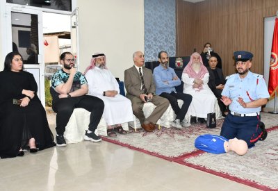 الدفاع المدني بالتعاون مع البحرينية للمسؤولية الاجتماعية تنظم سلسة ورشة عمل في الاسعافات الاولية وقت الازمات