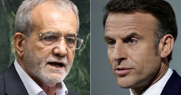 ماكرون يحث بزشكيان على اغتنام فرصة المحادثات وإبرام اتفاق