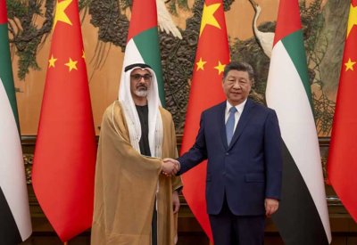 الرئيس الصيني يستقبل ولي عهد أبوظبي