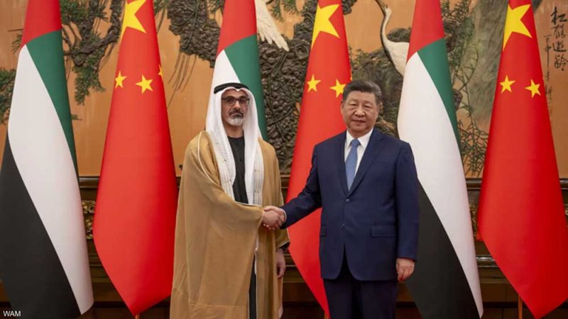 الرئيس الصيني يستقبل ولي عهد أبوظبي